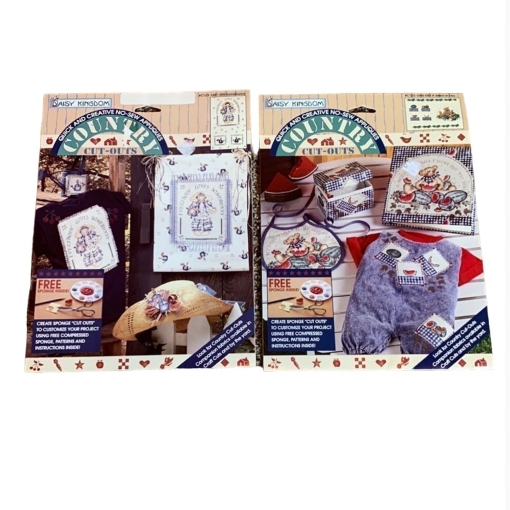 Daisy Kingdom Country Cut-Outs No Sew Fabric Applique 2 packages New